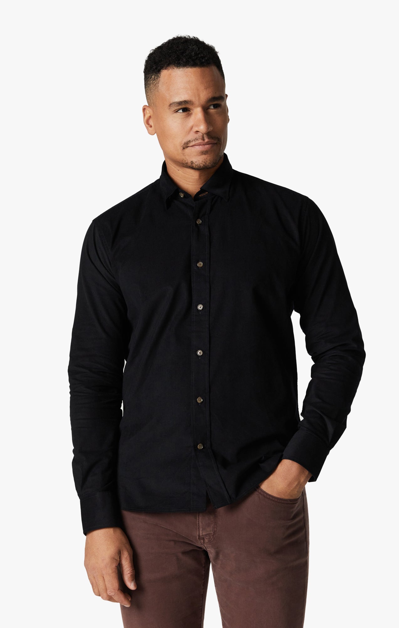 Corduroy Shirt In Total Eclipse – 34 Heritage