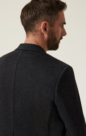 Matteo Heather Knit Blazer In Anthracite