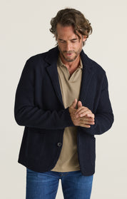 Birch Knit Blazer in Navy