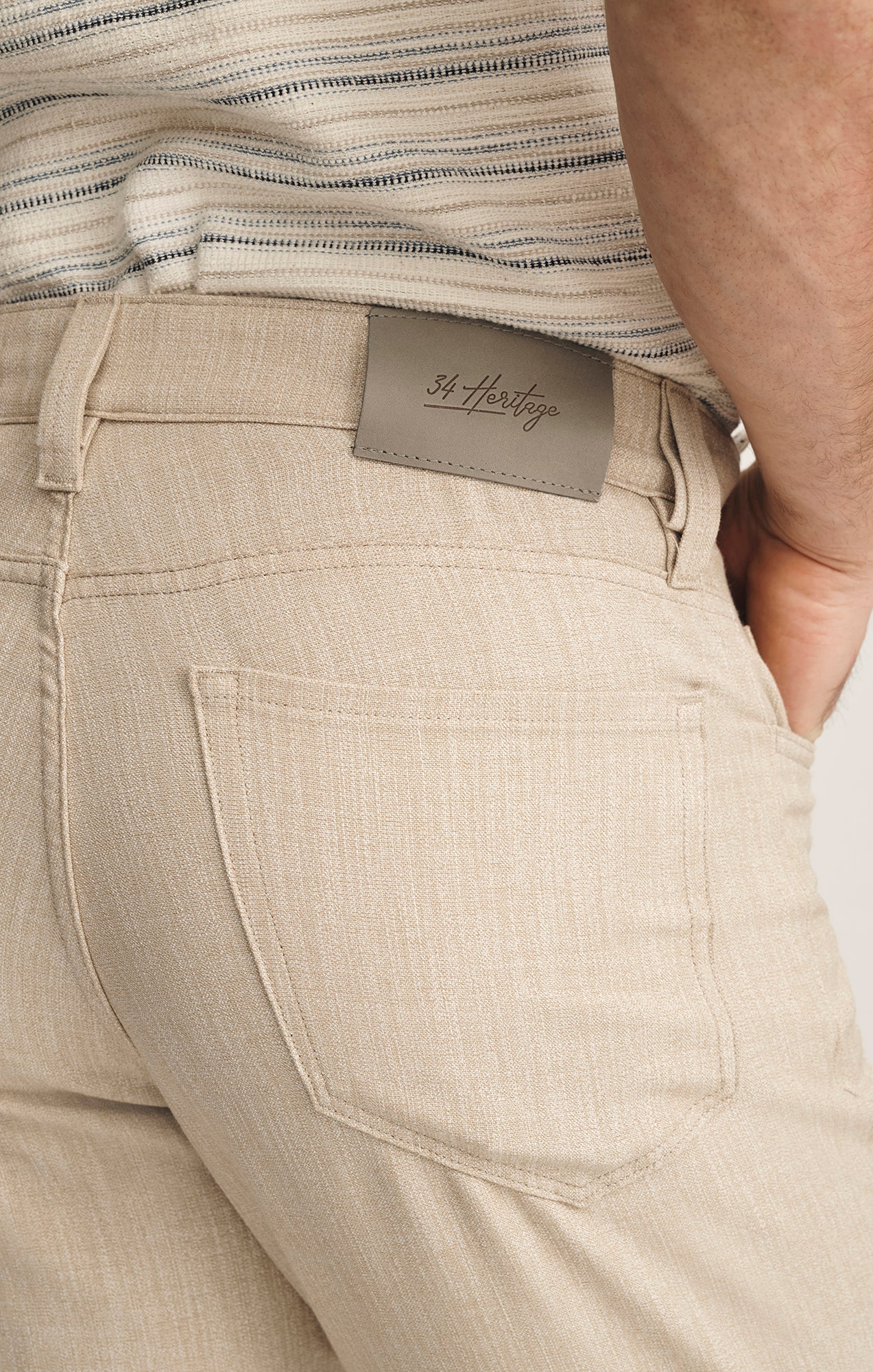 Charisma Relaxed Straight Pants In Wheat Cross Twill