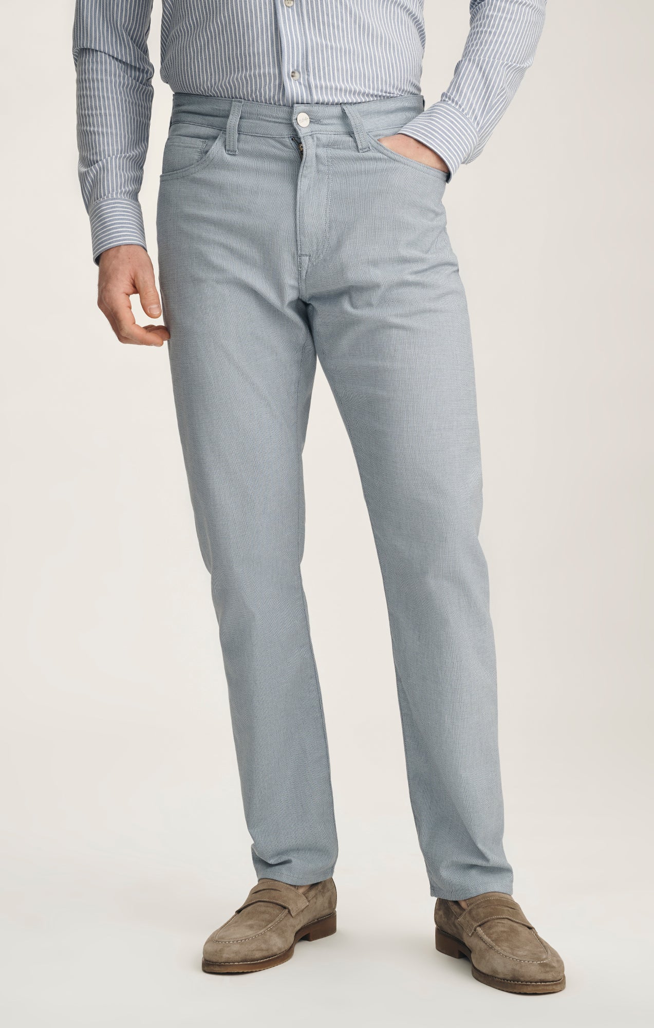 Courage Straight Leg Pants In Blue Honeycomb