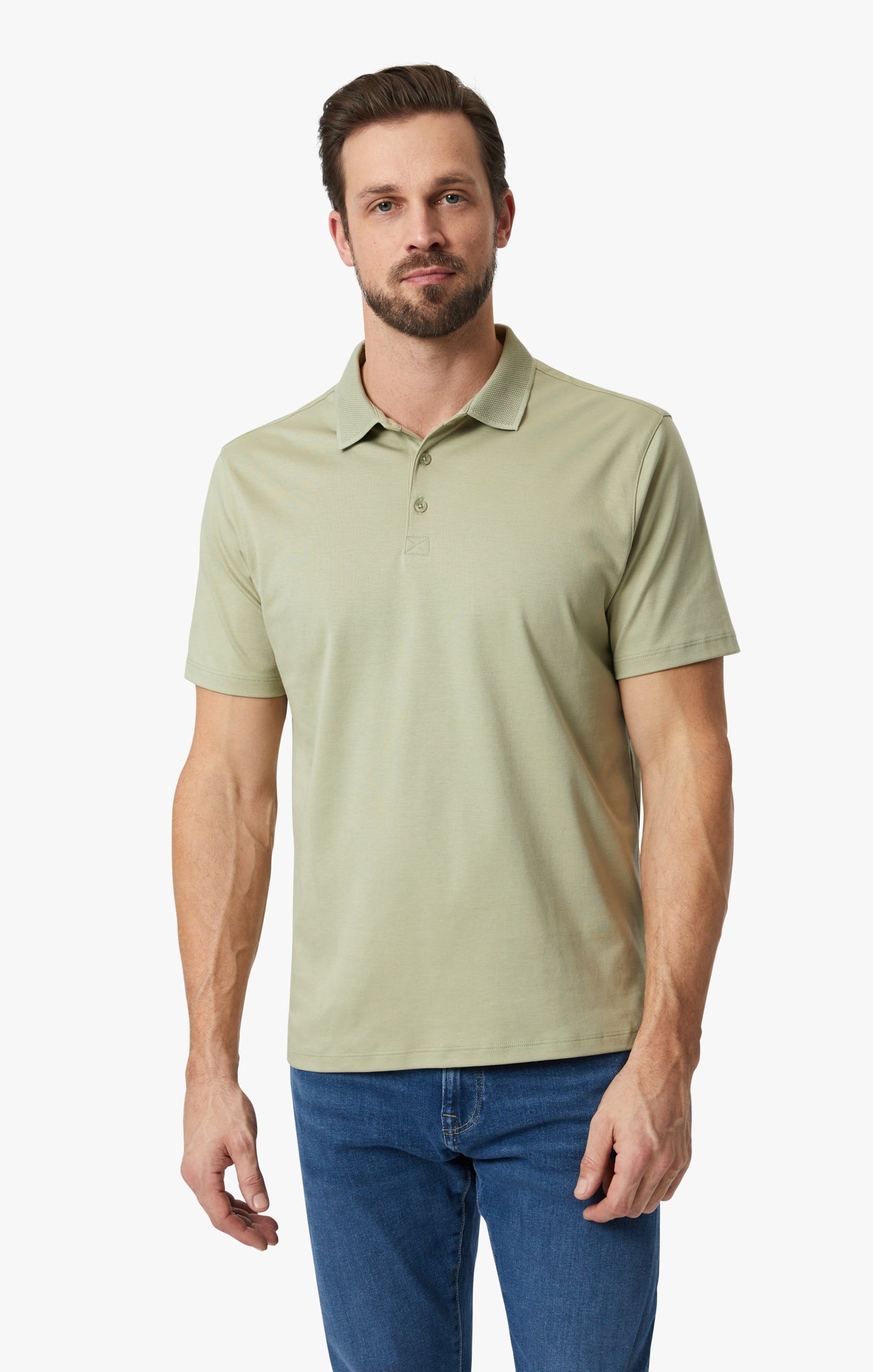 34 Heritage Men's Polo T-Shirt In Sage