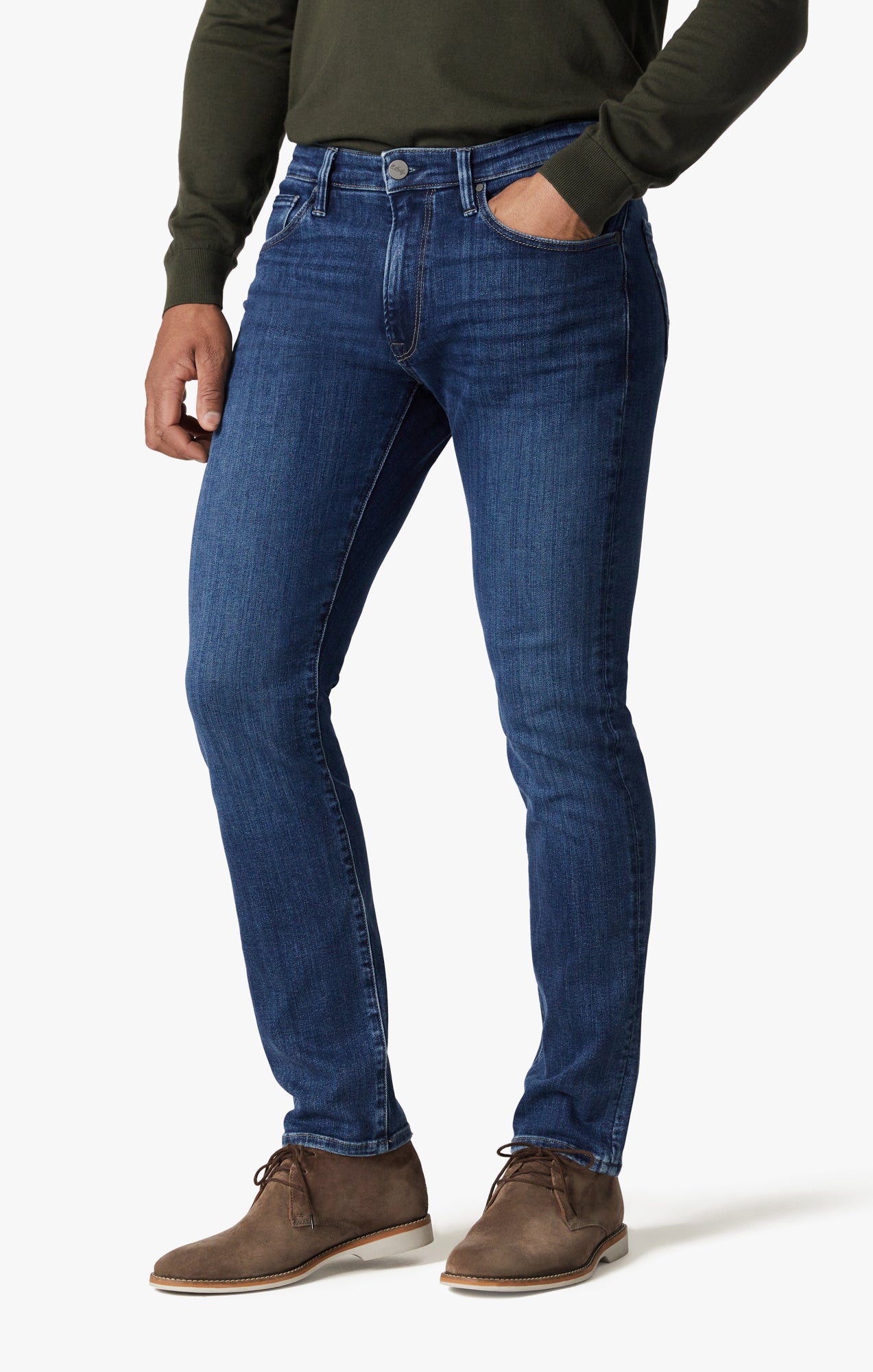 Courage Straight Leg Jeans in Deep Brushed Organic Image 3