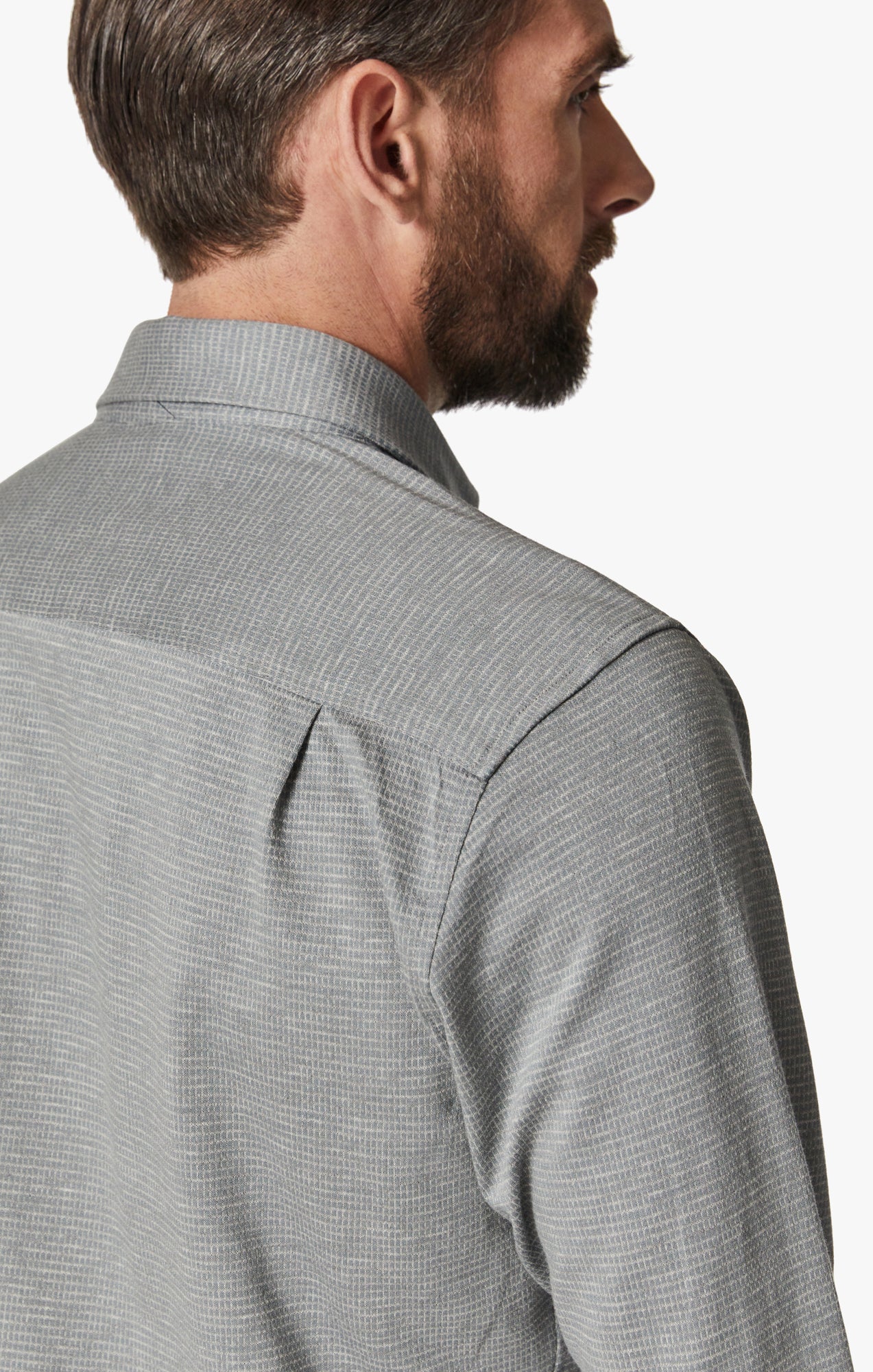 Structured Shirt In Light Grey Image 7