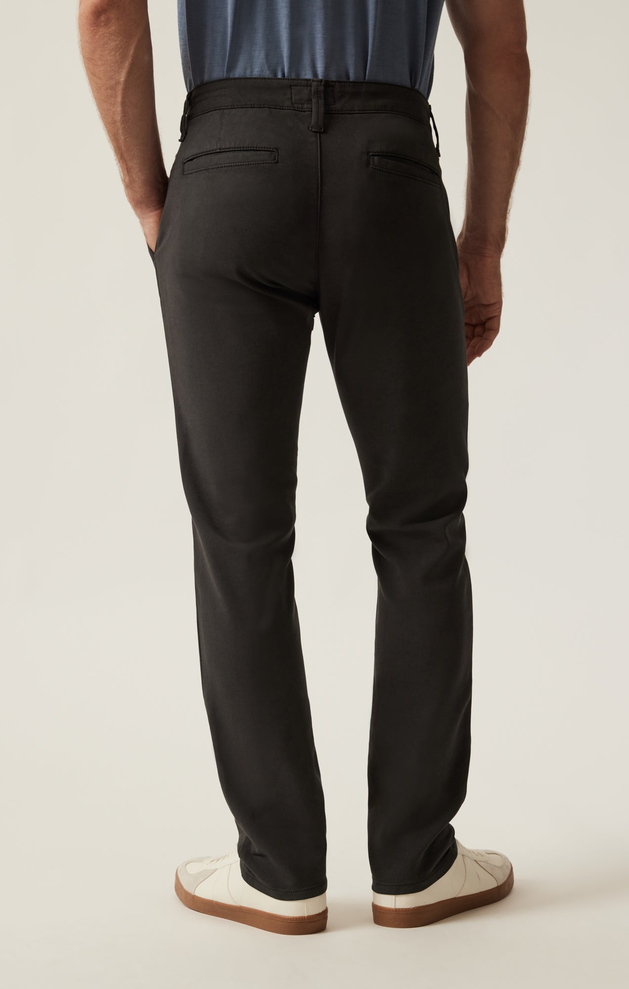 34 Heritage Men's Verona Straight Leg Chino Pants in Dark Grey High Flyer