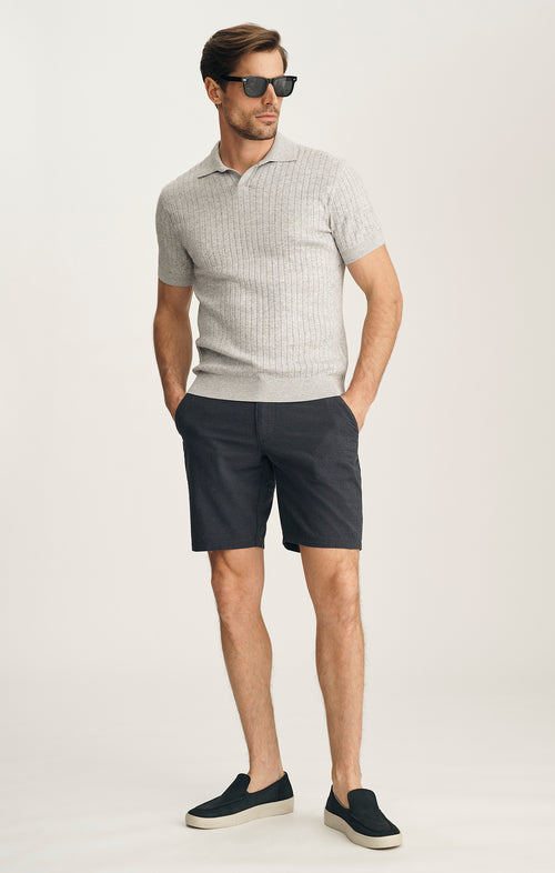 Arizona Slim Shorts In Navy Seersucker
