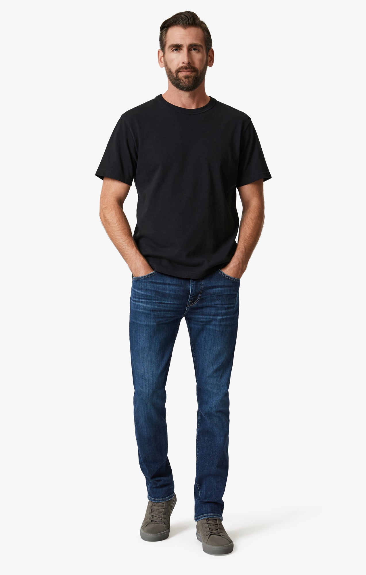 Cool Tapered Leg Jeans In Dark Brushed Organic