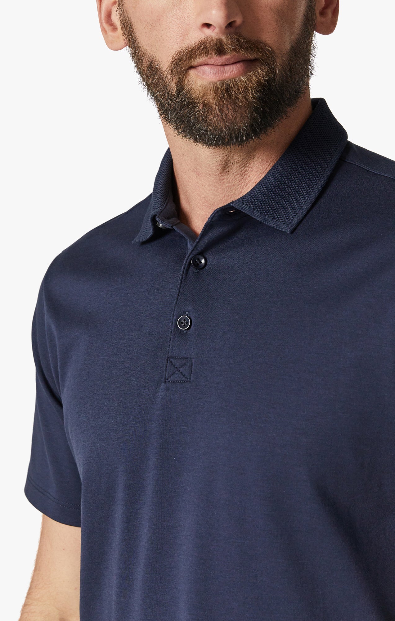 Polo T-Shirt In Navy Image 5
