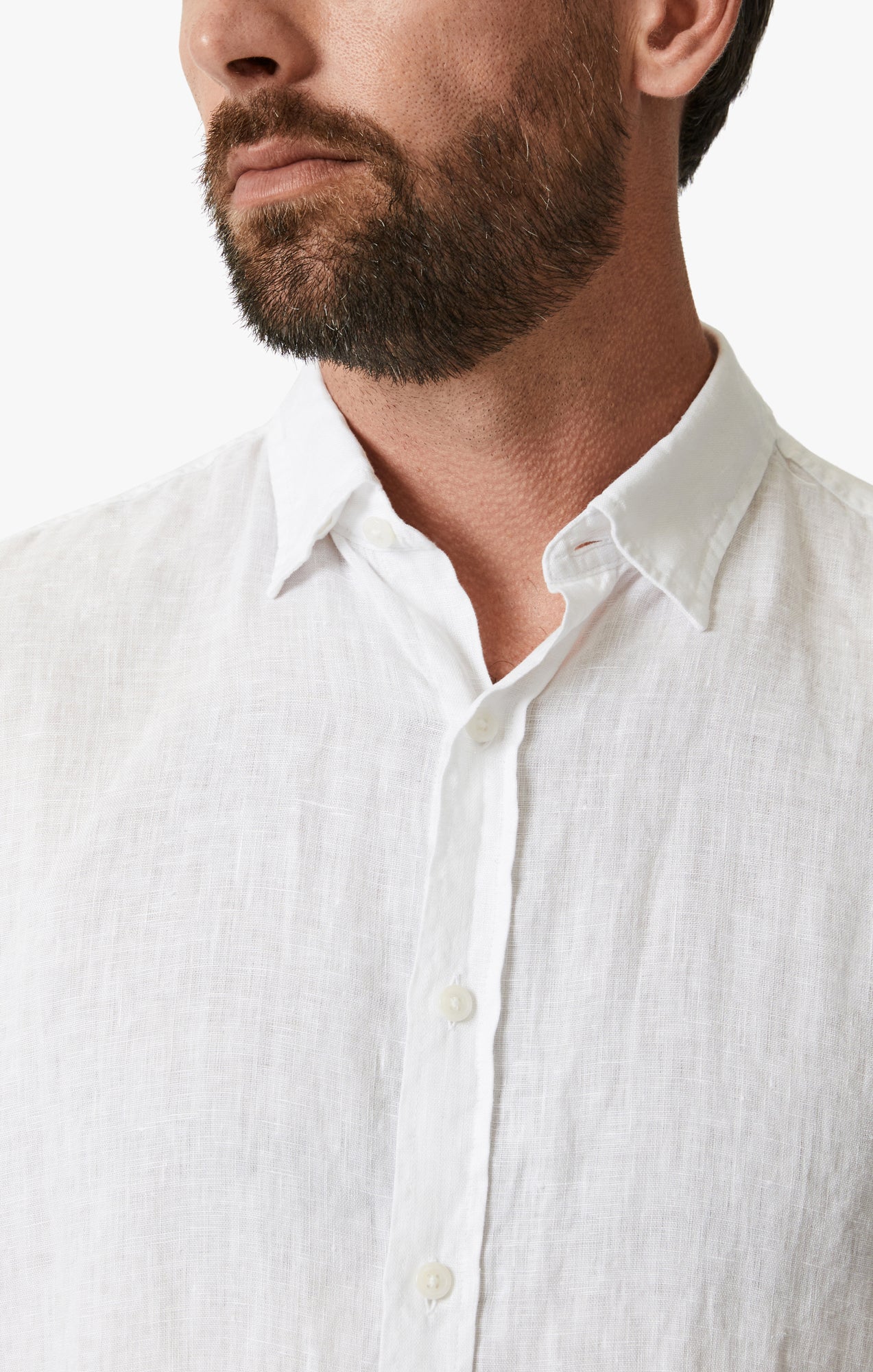 Linen Chambray Shirt In Bright White