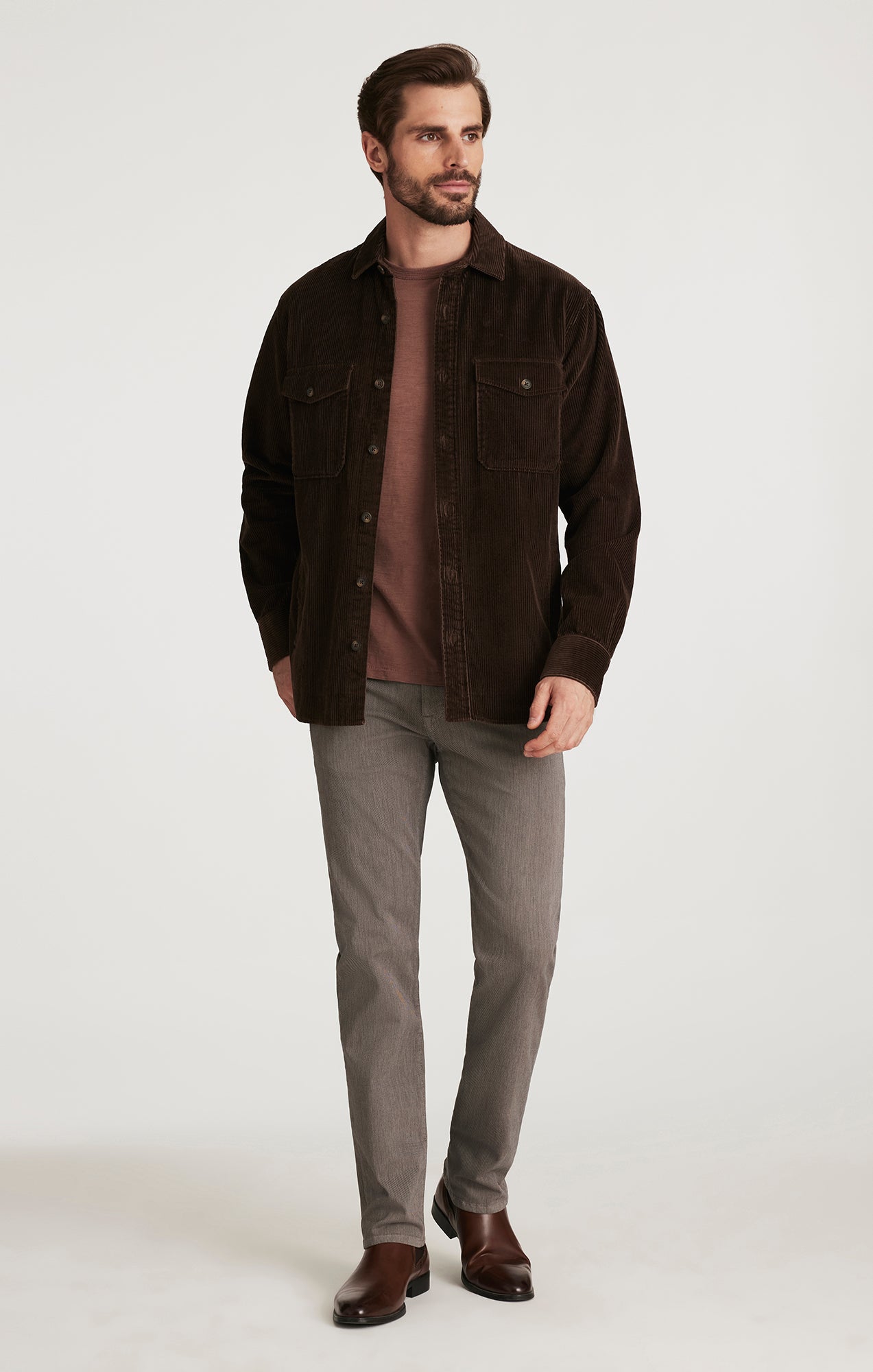 Courage Straight Leg Pants in Dove Grey Diagonal