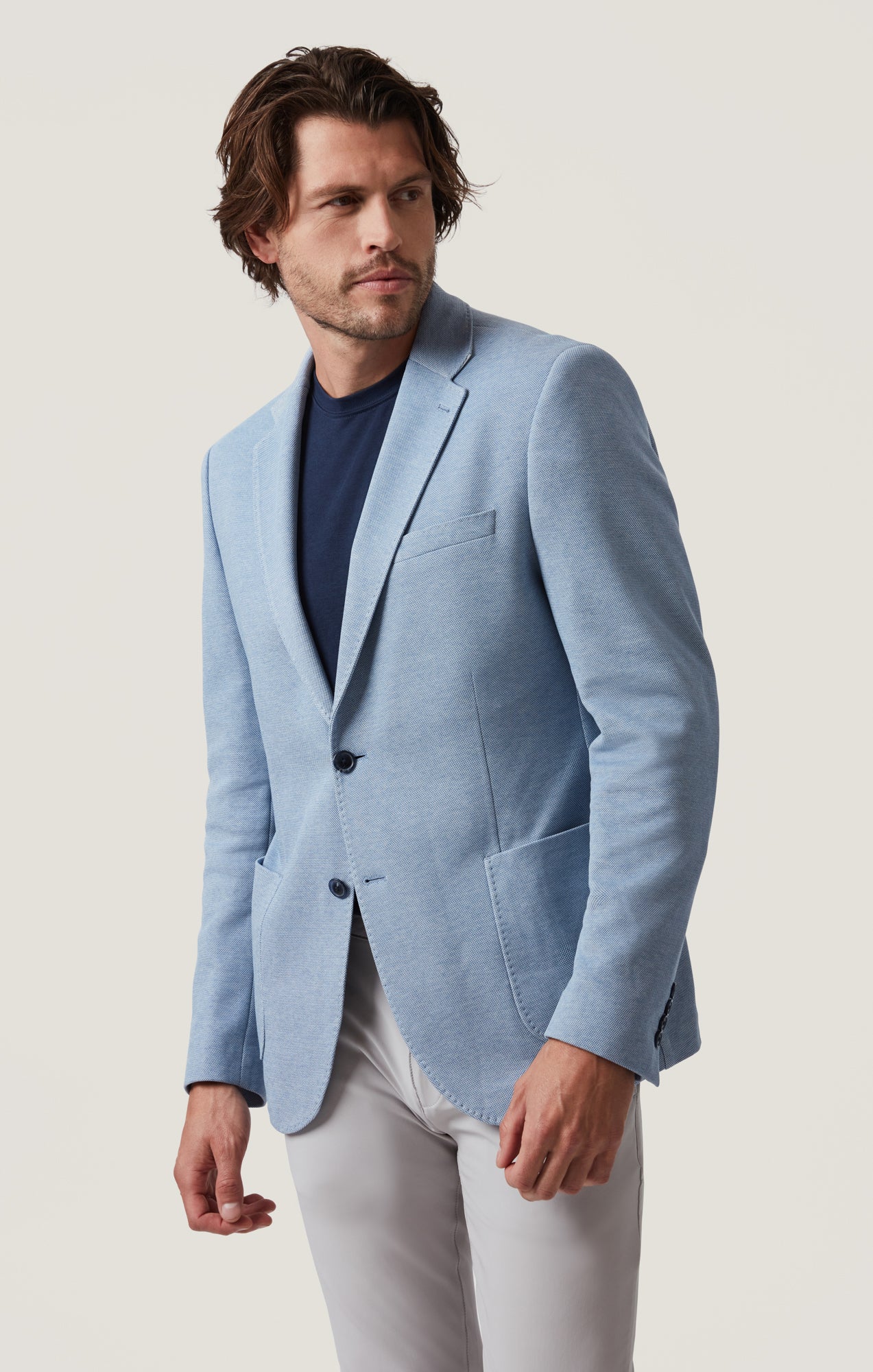 Matteo Pique Blazer in Blue