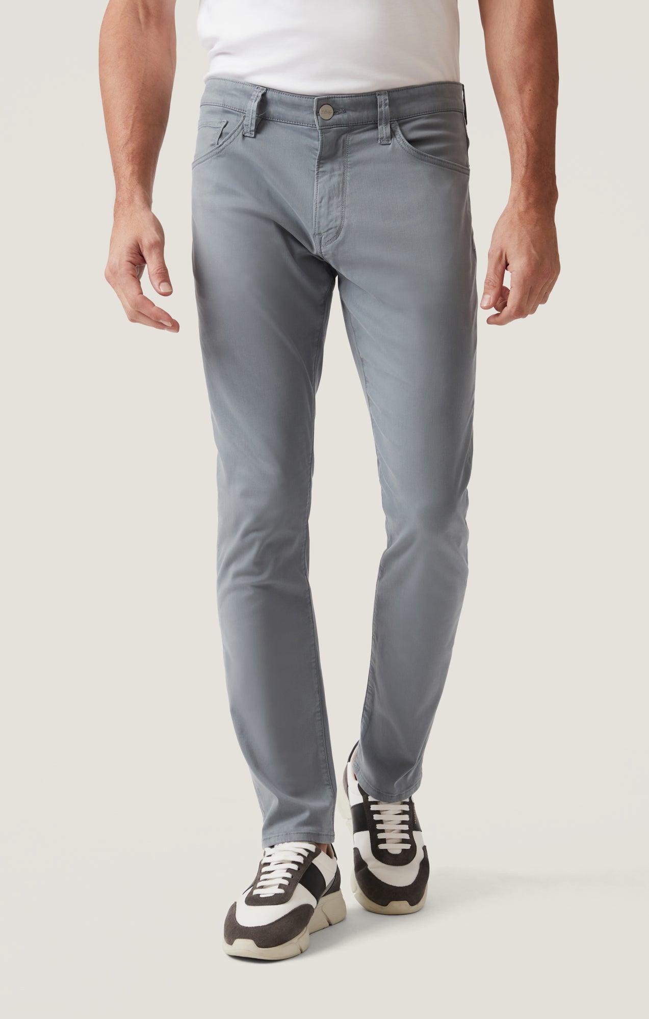 Cool Tapered Leg Pants in Alloy Twill