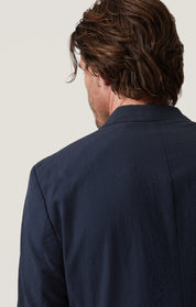 Matteo Seersucker Blazer in Navy