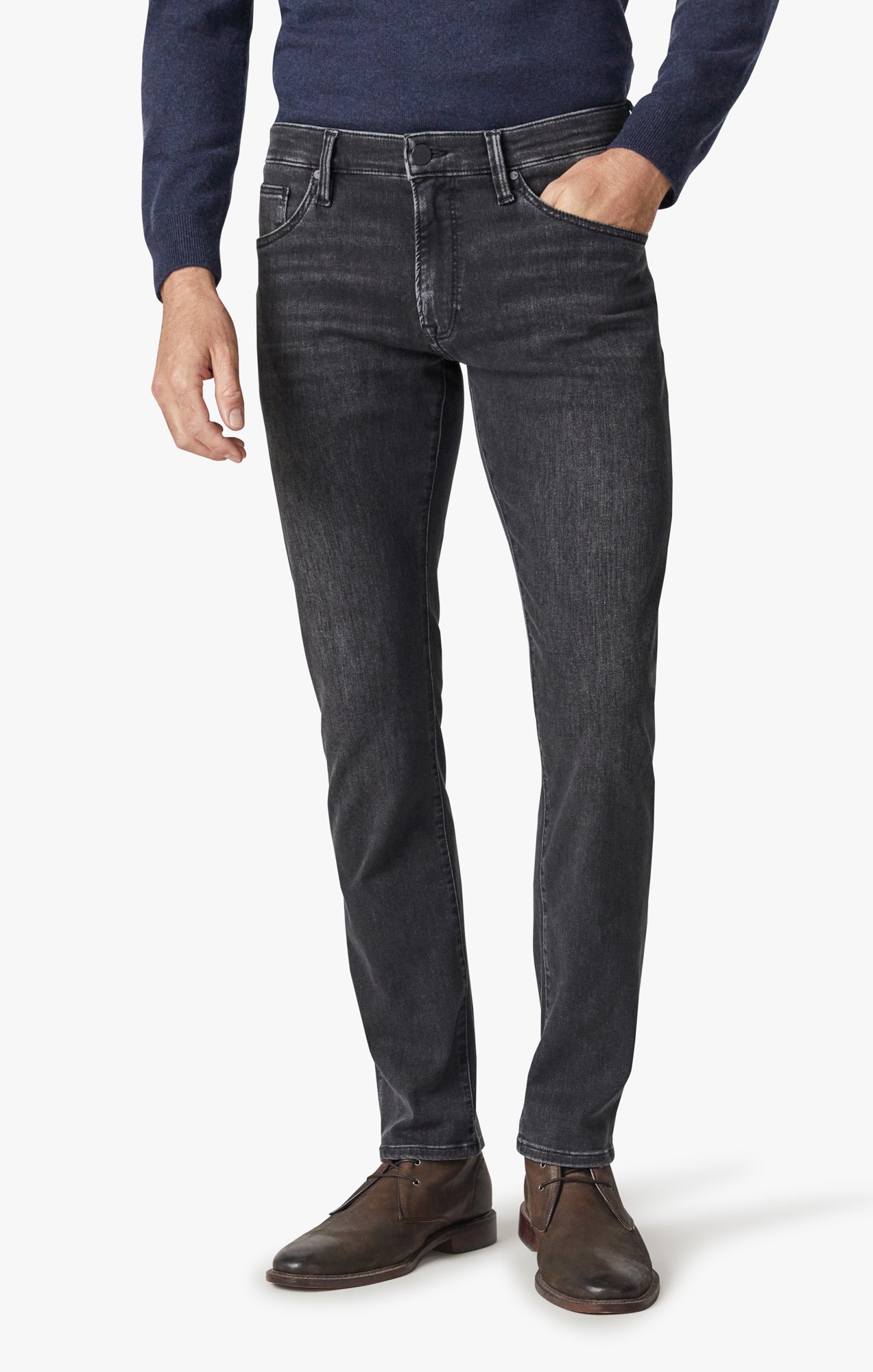 Courage Straight Leg Jeans In Dark Smoke Refined Image 3