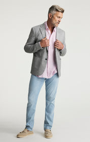 Matteo Melange Blazer In Grey
