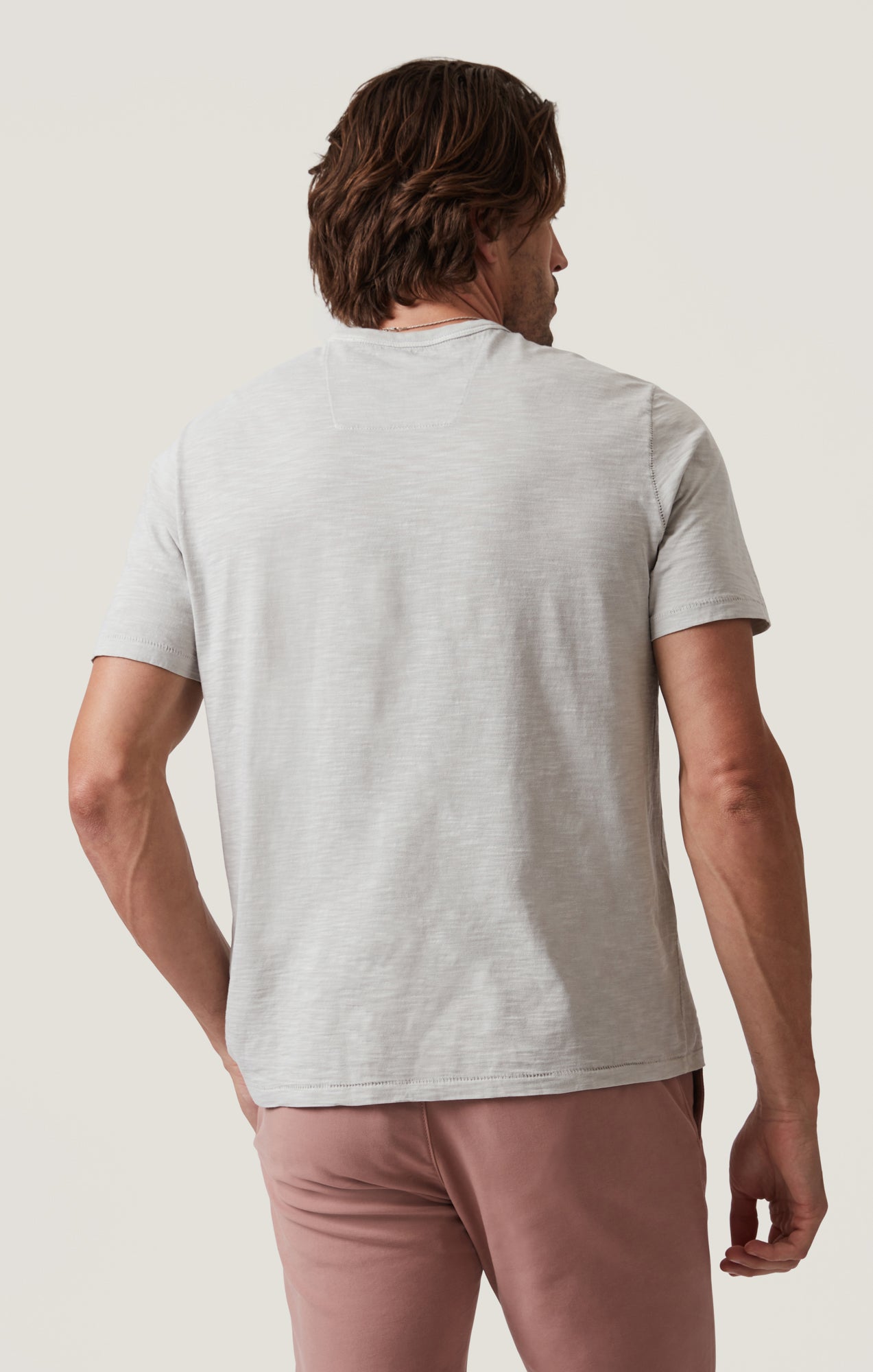 Slub Crew Neck T-Shirt in Chalk