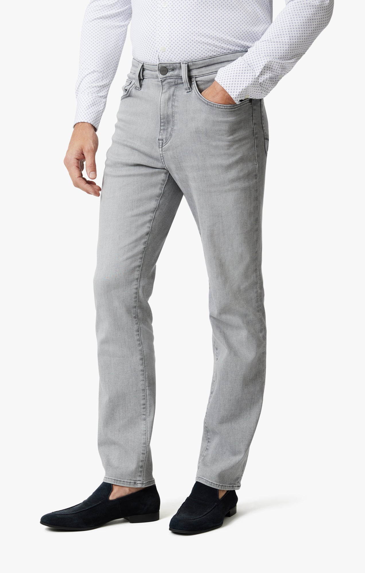 Charisma Relaxed Straight Leg Jeans In Light Grey Urban