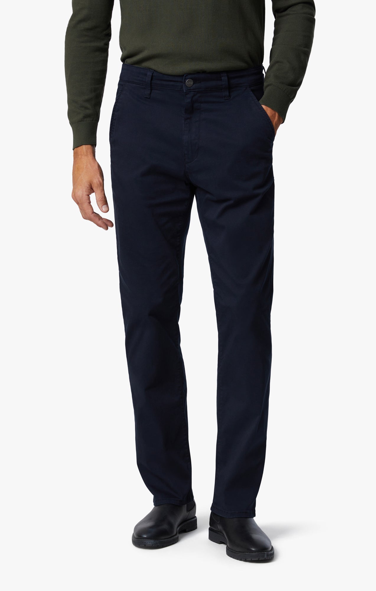 Charisma Relaxed Straight Chino In Navy Twill