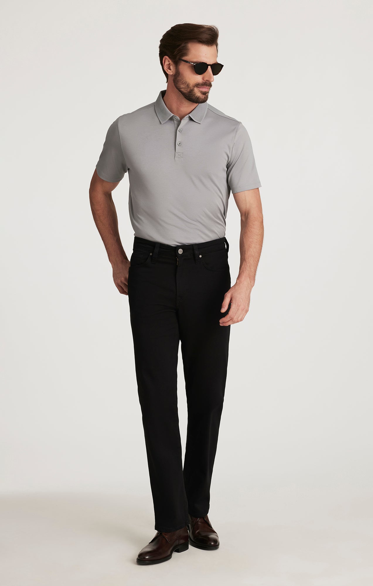 Charisma Relaxed Straight Pants In Select Double Black