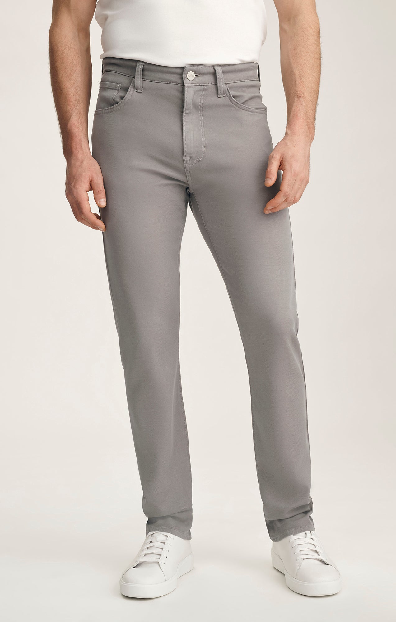 Courage Straight Leg Pants In Pewter Cloud Luxe