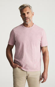 Slub Crew Neck T-Shirt In Woodrose