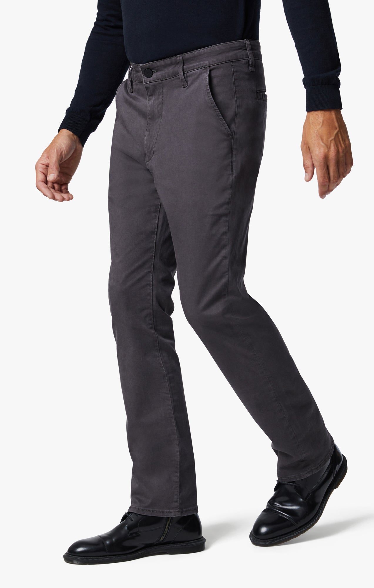 Charisma Relaxed Straight Chino In Anthracite Twill Image 3