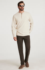 Charisma Relaxed Straight Pants in Brown Diagonal