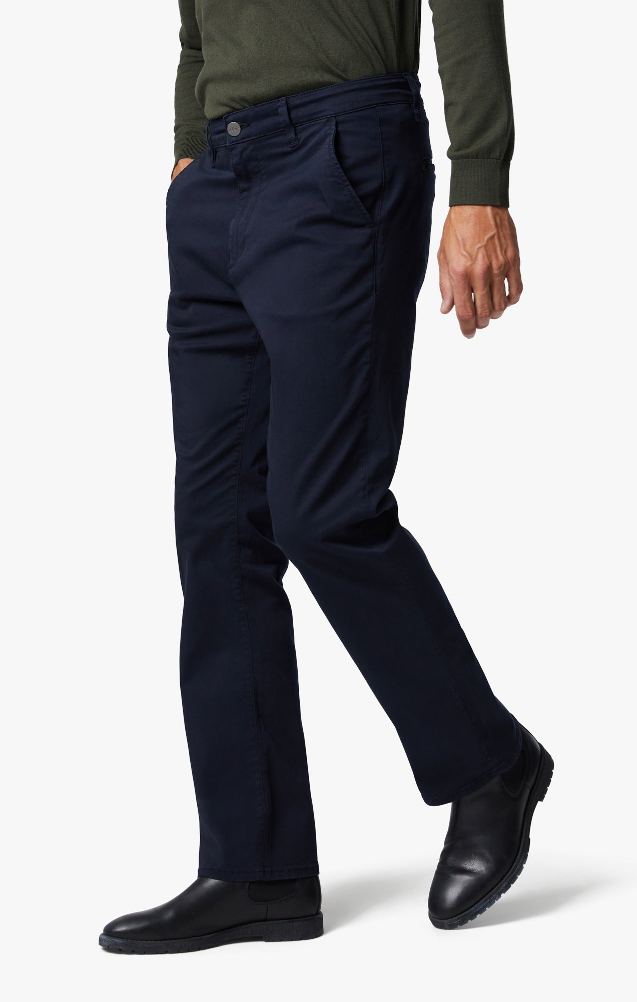 Charisma Relaxed Straight Chino In Navy Twill Image 3