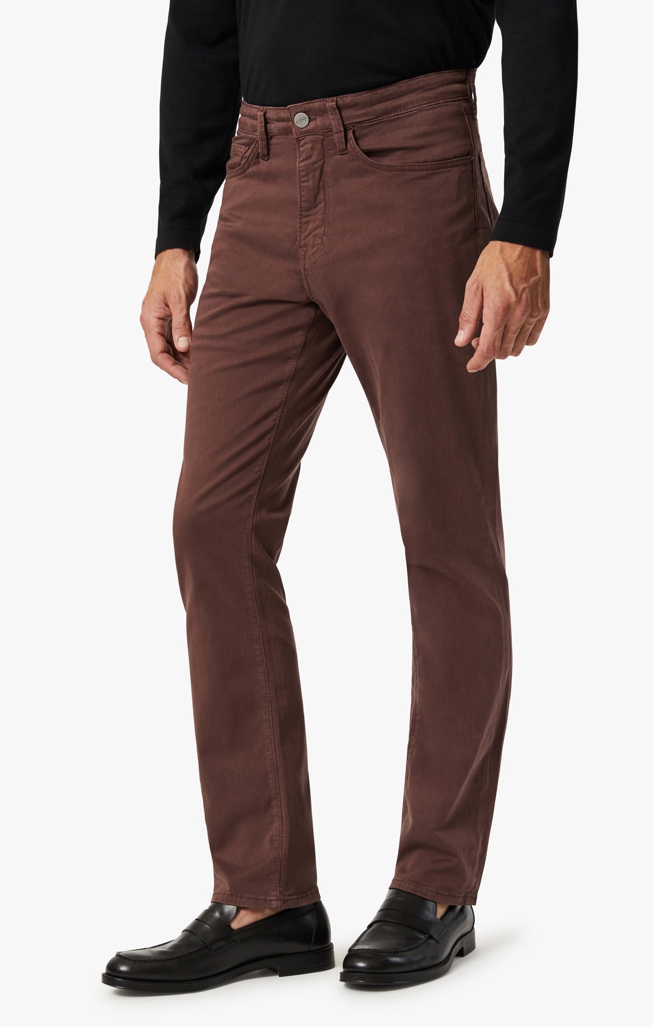 Charisma Relaxed Straight Leg Pants In Mahogany Twill – 34 Heritage