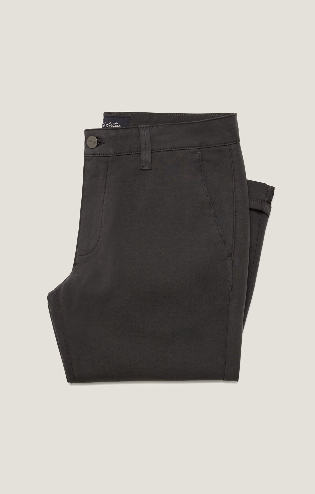 34 Heritage Men's Verona Straight Leg Chino Pants in Dark Grey High Flyer