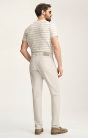 Charisma Relaxed Straight Pants In Stone Seersucker