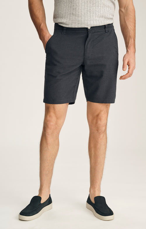 Arizona Slim Shorts In Navy Seersucker