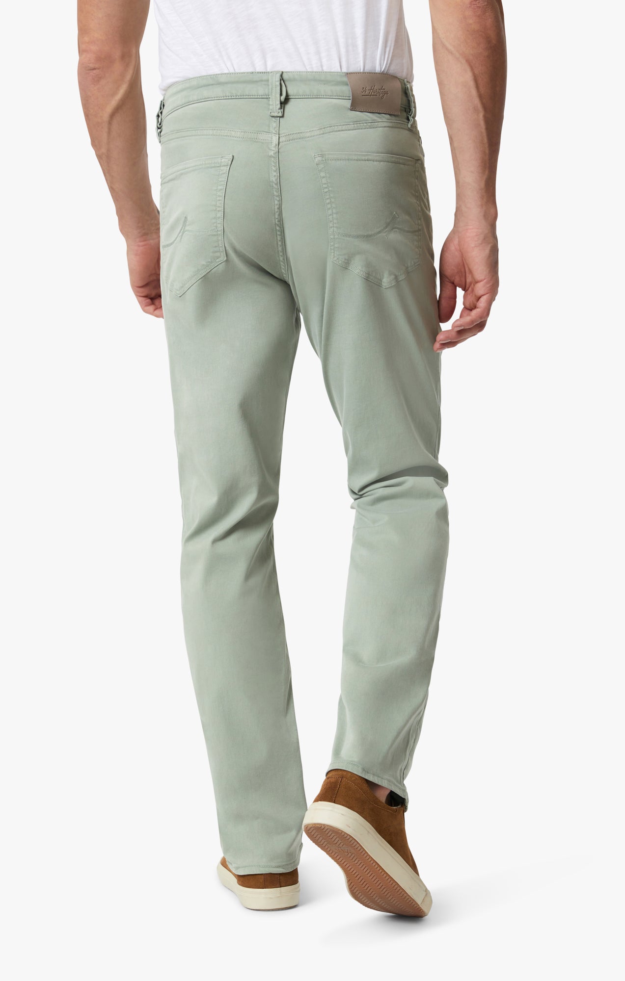 Charisma Relaxed Straight Leg Pants In Iceberg Green Twill