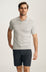 Melange Polo Sweater In Light Grey