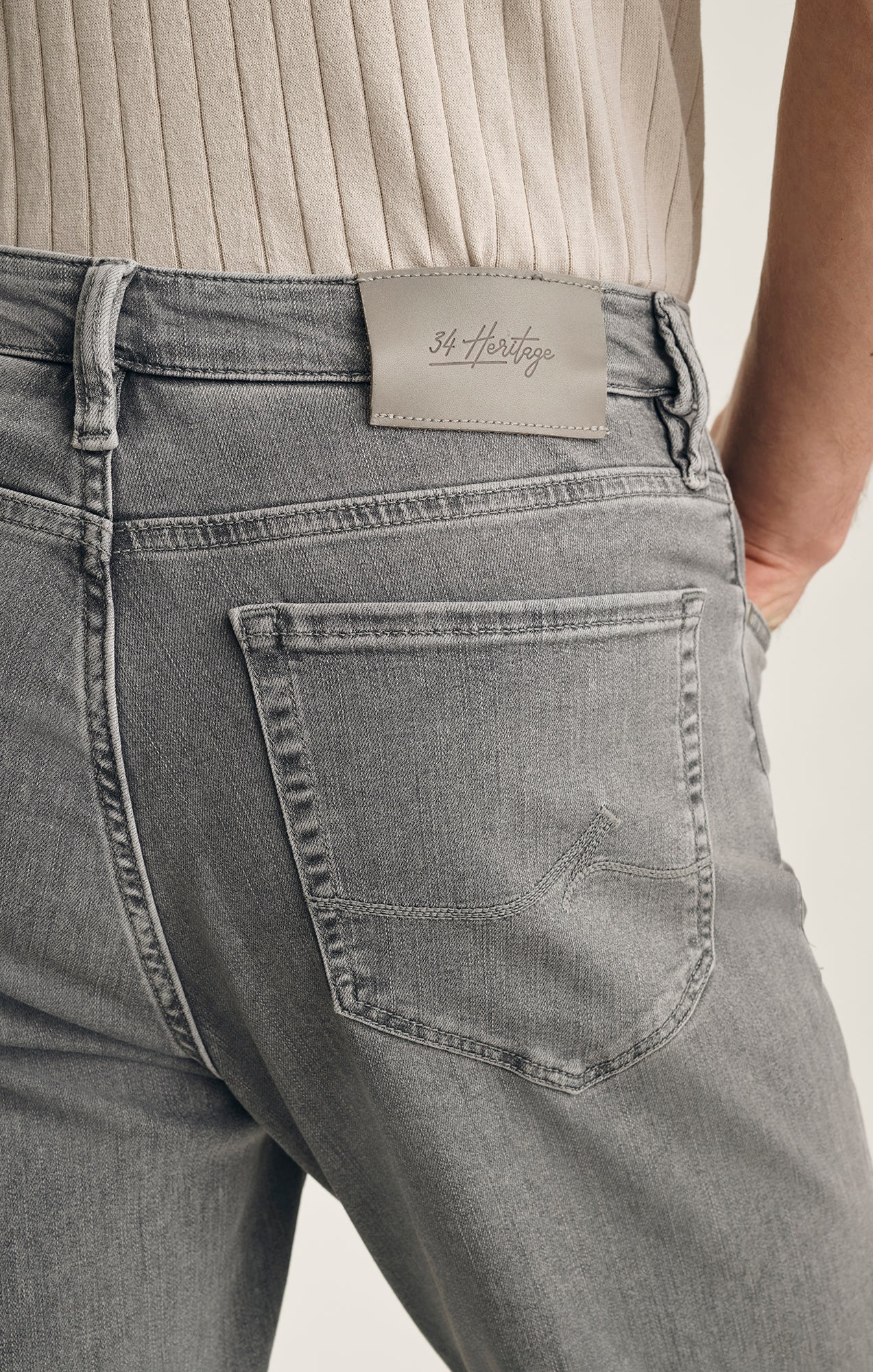 Charisma Relaxed Straight Jeans In Light Smoke Brushed Urban