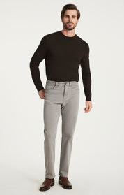 Charisma Relaxed Straight Pants in Grey Honeycomb
