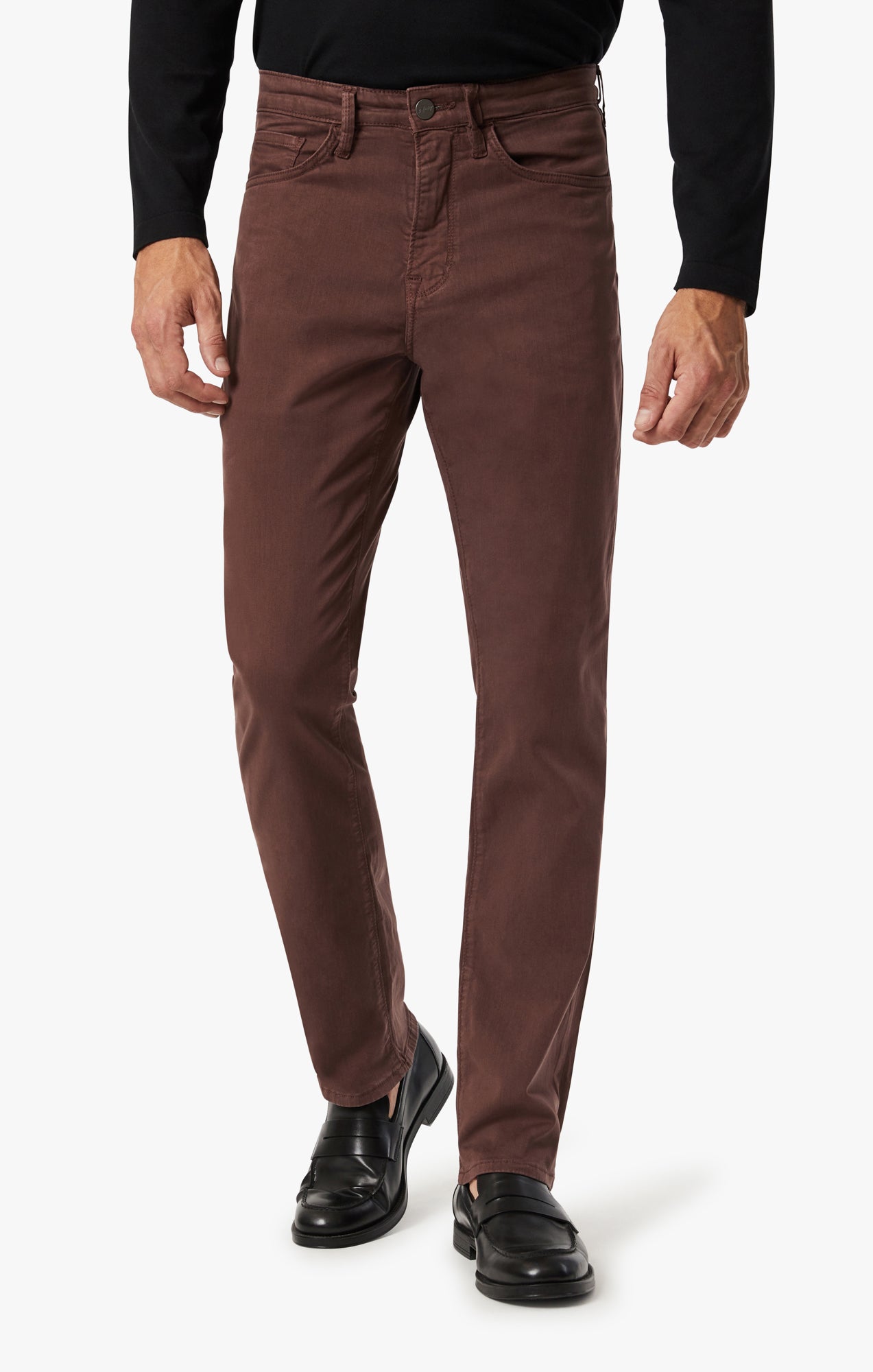 Charisma Relaxed Straight Leg Pants In Mahogany Twill – 34 Heritage