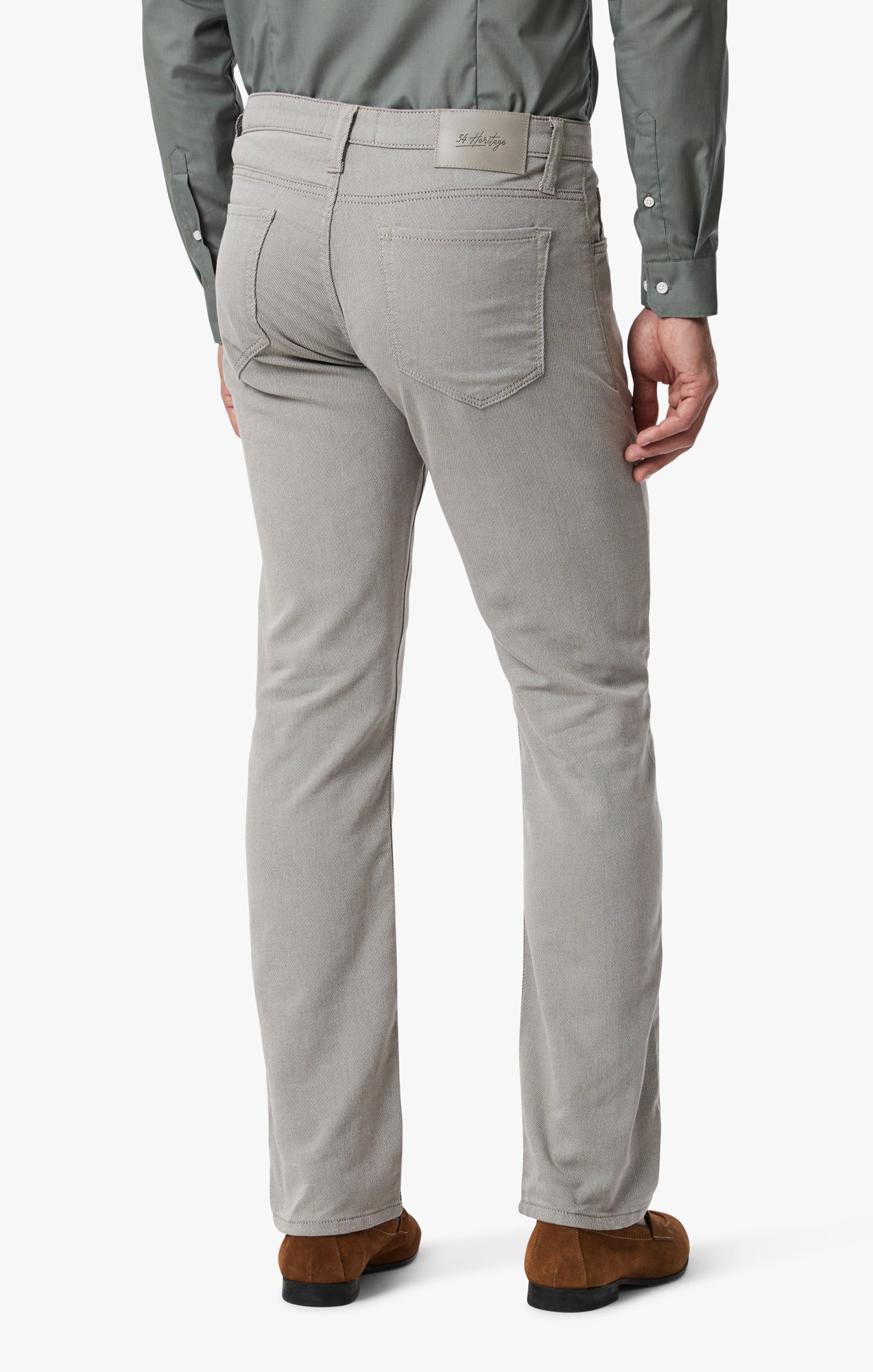 Courage Straight Leg Pants In Brown Refined Twill