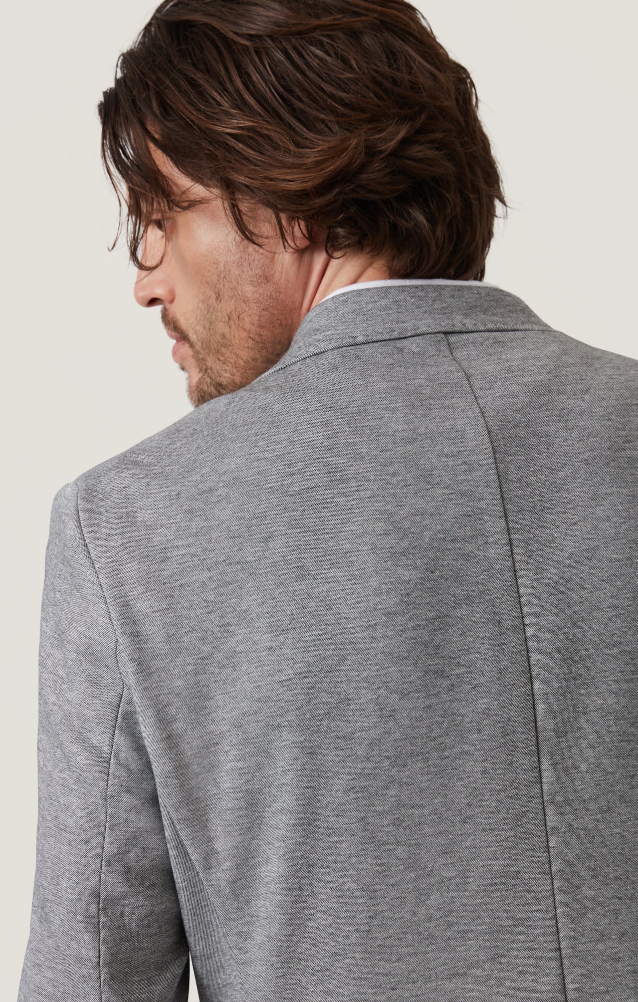 Matteo Pique Blazer in Grey Melange