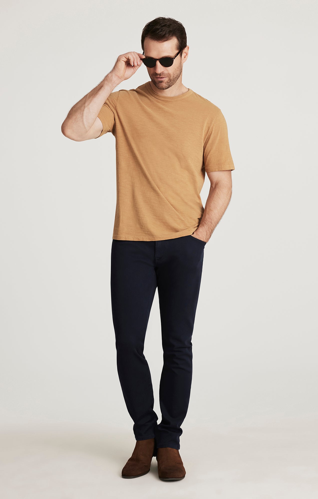 Slub Crew Neck T-Shirt in Wood Thrush