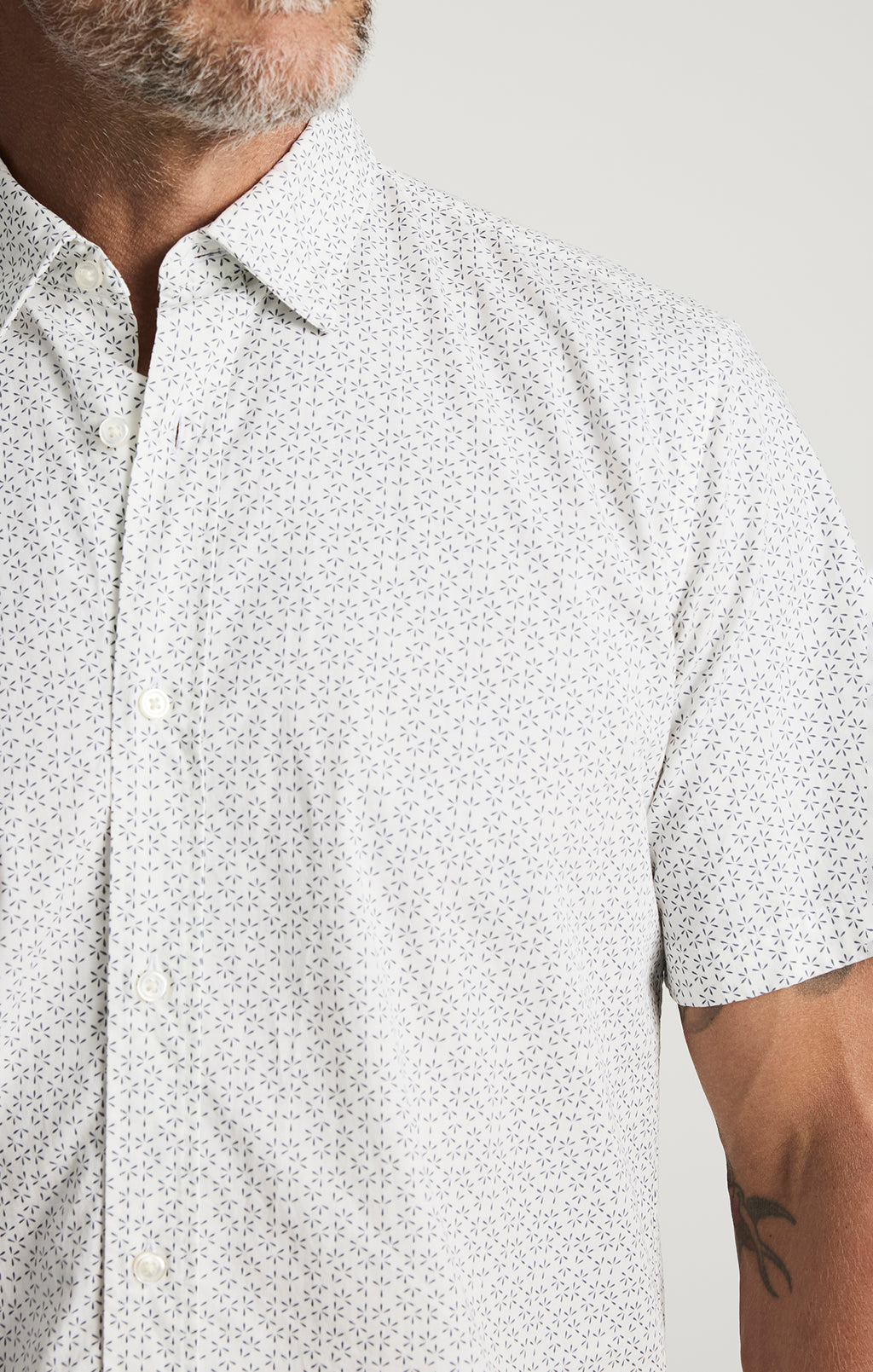 Luxe Twill Printed Shirt In Vintage Indigo