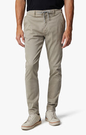 Formia Elastic Waist Chino Pants In Aluminum Soft Touch
