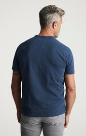 Slub Crew Neck T-shirt In Vintage Indigo