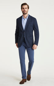 Twill Knit Blazer in Dark Navy