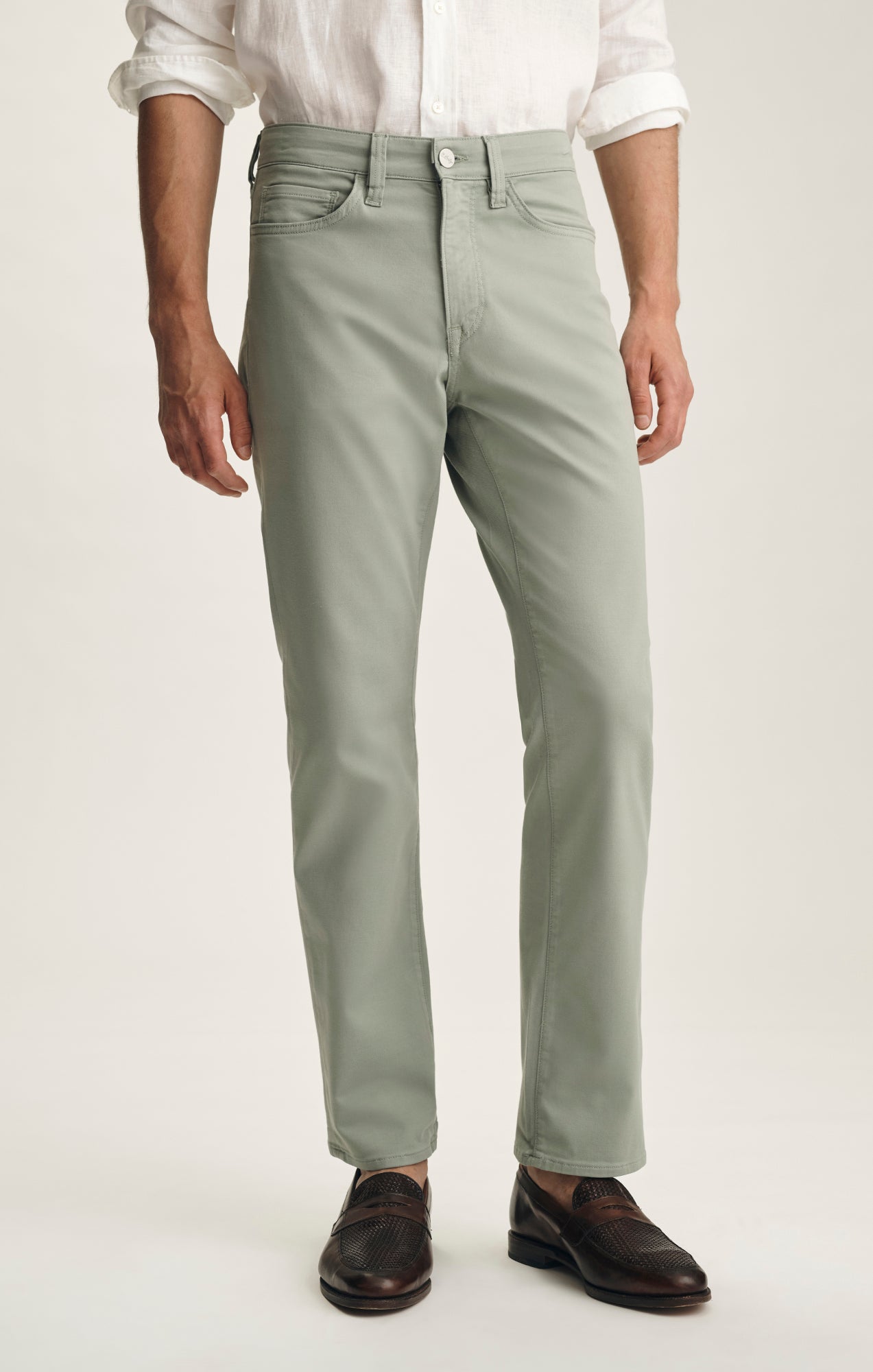 Charisma Relaxed Straight Pants In Sage Coolmax