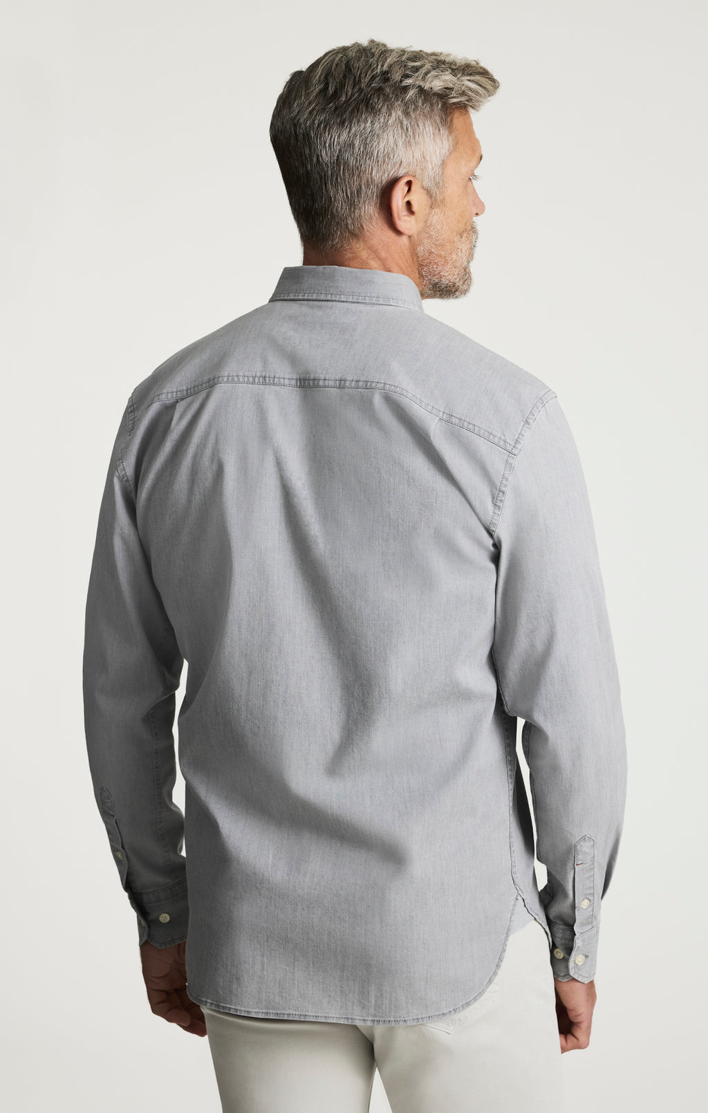 Denim Shirt In Grey Indigo
