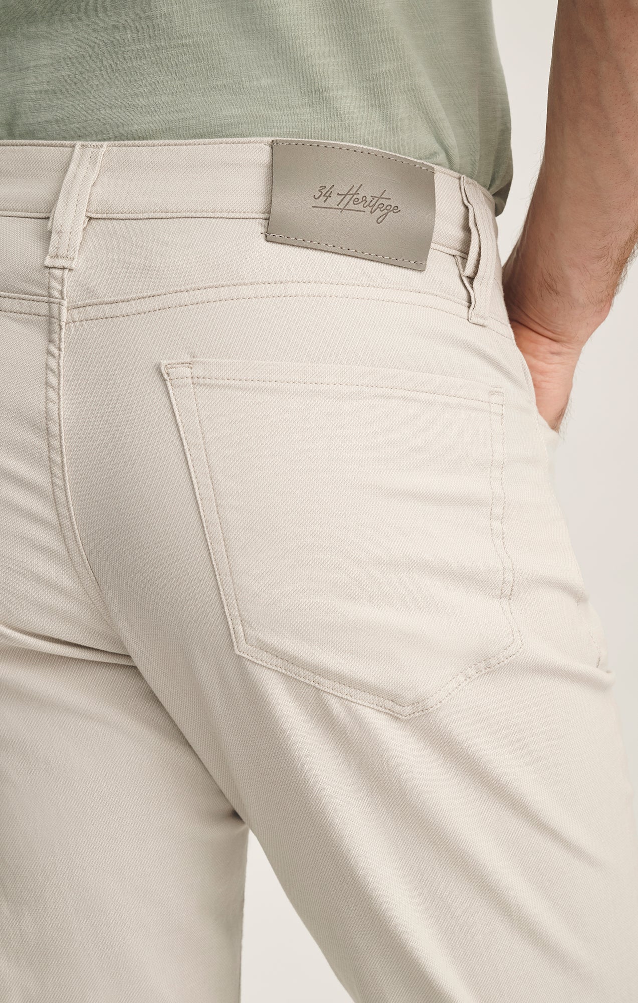 Charisma Relaxed Straight Pants In Oat Honeycomb