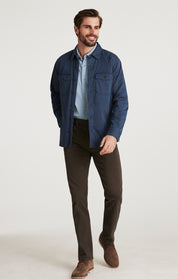 Courage Straight Leg Pants in Brown Diagonal