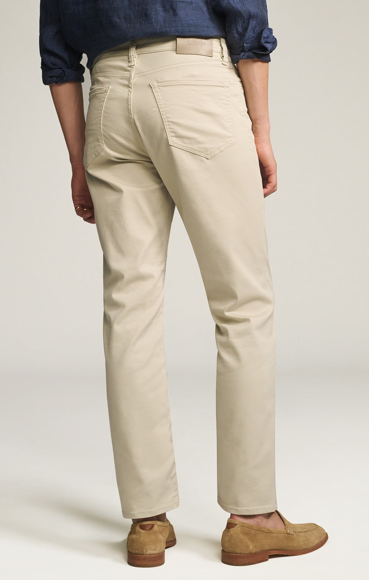 Charisma Relaxed Straight Leg Pants in Tan Coolmax