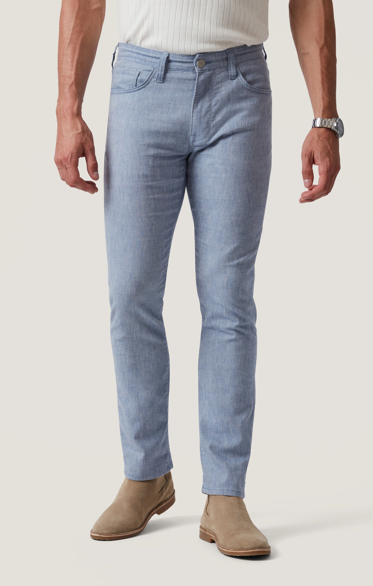 Courage Straight Leg Pants in Blue Hemp